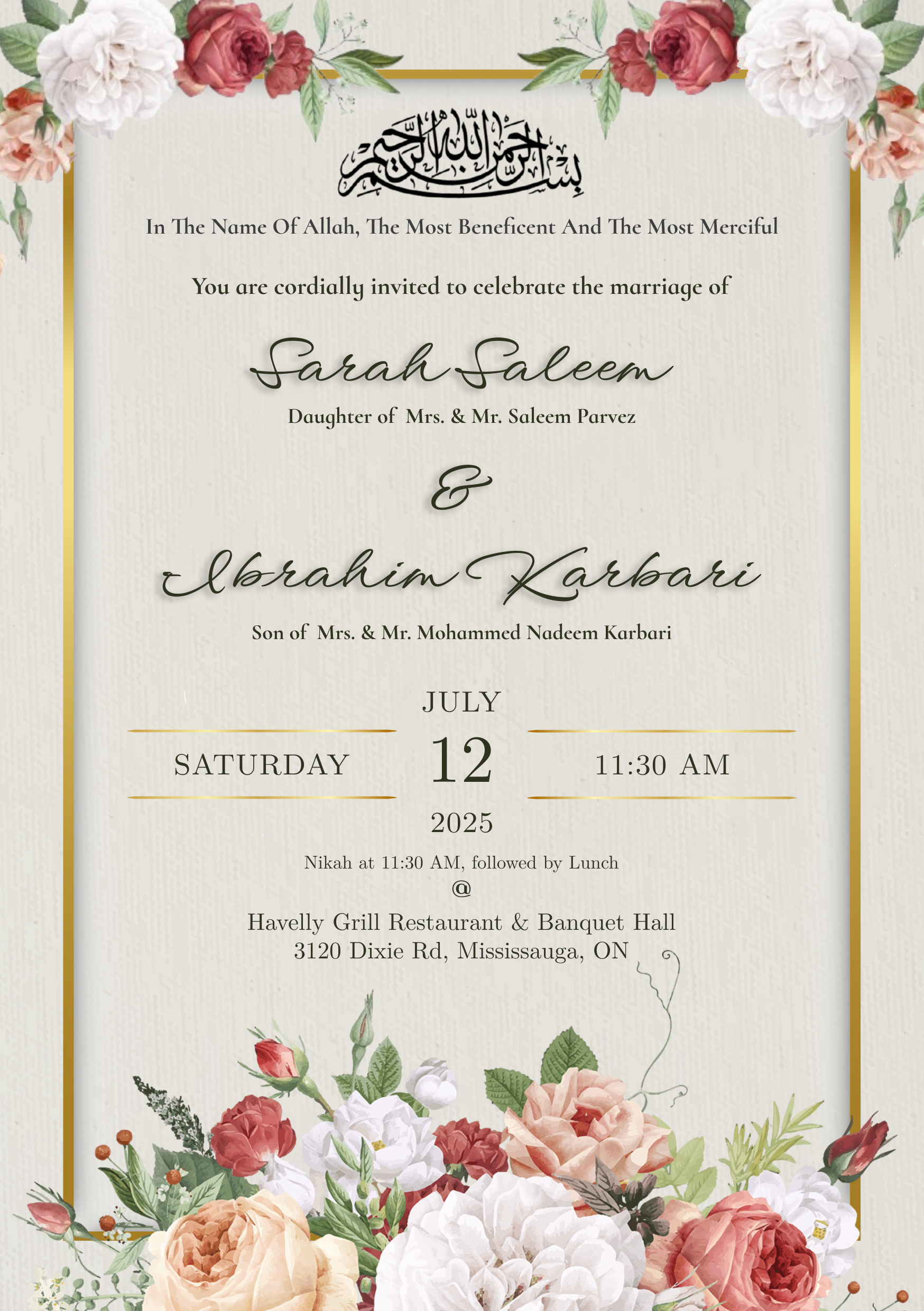 Wedding Invitation Card